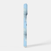 Esthetische Pastelblauwe Bloemige Blauwebes Hulsel iPhone 15 Case (Rechterkant)
