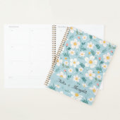 Esthetische Pastelblauwe Bloemige Planner met Eige (Display)