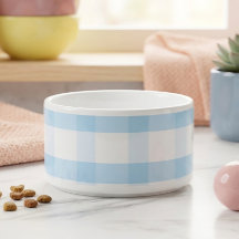Esthetische Pastelblauwe Gingham Geruite Chilibowl