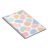 Esthetische Pastelkleurige Abstracte Vormen Spiraa Notitieboek (Rechterzijde)