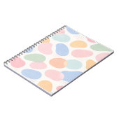 Esthetische Pastelkleurige Abstracte Vormen Spiraa Notitieboek (Linkerzijde)
