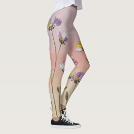 Esthetische Pastelkleurige Wilde Bloem Bloemrijke Leggings