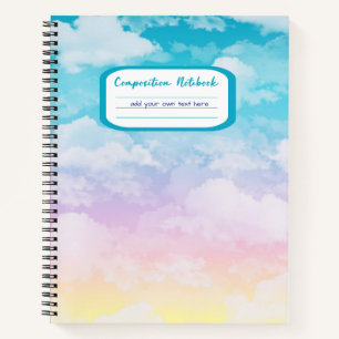 Esthetische pastelwolken samenstelling Notitieboek