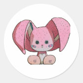 Esthetische Pink Bunny Sticker – Ideaal voor lapto (Voorkant)