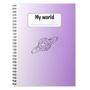 Esthetische Planeet Notitieboek Minimalistisch P