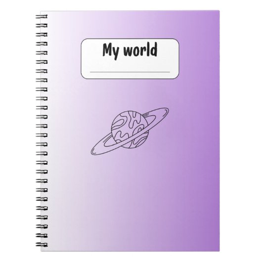 Esthetische Planeet Notitieboek | Minimalistisch P (Voorkant)