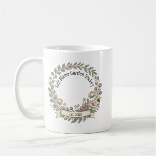 Esthetische Plant Moeder Watercolor Bloemenkrans  Koffiemok
