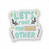Esthetische Plant Quote Sticker (Voorkant)