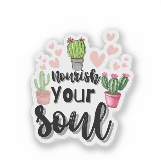 Esthetische Plant Quote Sticker (Voorkant)