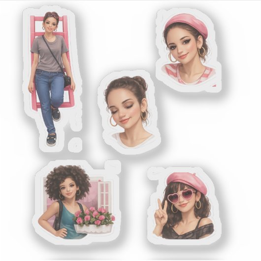 Esthetische Pop Luxe Zachte Mode-Pakket Sticker (Voorkant)