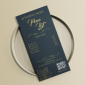 Esthetische prijslijst Menu Gouden details QR-code