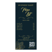 Esthetische prijslijst Menu Gouden details QR-code (Voorkant)