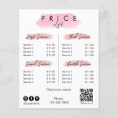 Esthetische prijslijst Menu Script Typografie (Voorkant)