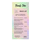 Esthetische prijslijst Menu Trendy Hologram (Voorkant)