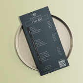 Esthetische prijslijst Menu Zwart Wit Grijs