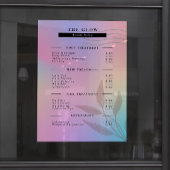 Esthetische prijslijst Roze Holografische iriseren Poster