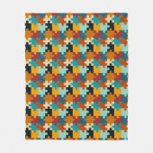 esthetische puzzelstukkenpatroon fleece deken (Voorkant)