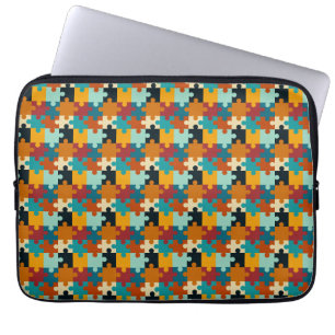  esthetische puzzelstukkenpatroon laptop sleeve