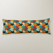  esthetische puzzelstukkenpatroon lichaamskussen (Achterkant)