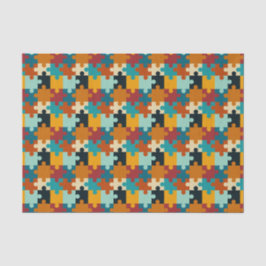  esthetische puzzelstukkenpatroon tissuepapier