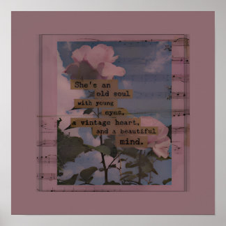 Esthetische quotes, rozen, vrouw , romantisch poster