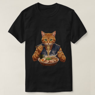 Esthetische Ramen Kat Japanse Pop Art Grafisch T-shirt