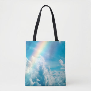 Esthetische Regenboog en Wolken Tote Bag