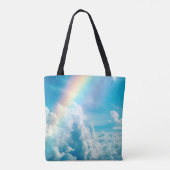 Esthetische Regenboog en Wolken Tote Bag (Achterkant)