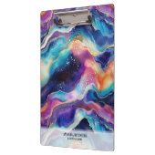 Esthetische regenboog glitter agaat textuur klembord (Links)