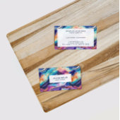 Esthetische regenboog glitter agaat visitekaartje