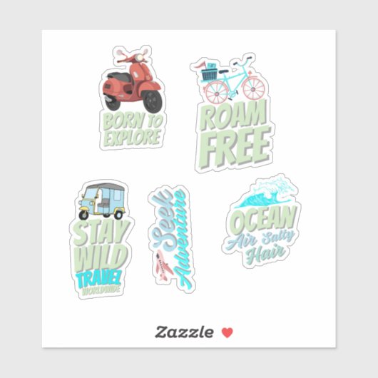 Esthetische reis Sticker (Vel)