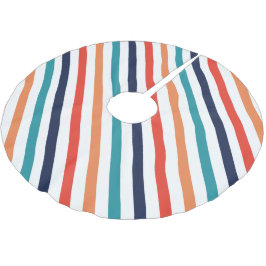 Esthetische Retro Stripes Kleurrijke Lijnen Kerstm Kerstboom Rok