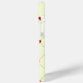 Esthetische rode harten raster hoesje voor telefoo (Achterkant / Links)