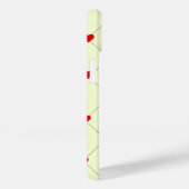 Esthetische rode harten raster hoesje voor telefoo (Achterkant / Rechts)