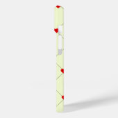 Esthetische rode harten raster hoesje voor telefoo (Achterkant / Links)