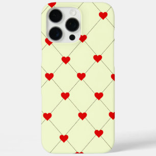 Esthetische rode harten raster hoesje voor telefoo