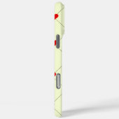 Esthetische rode harten raster hoesje voor telefoo (Achterkant / Rechts)