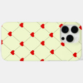 Esthetische rode harten raster hoesje voor telefoo (Achterkant (horizontaal))