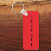 esthetische rode initialen sleutelhanger trendy ch (Voorkant)