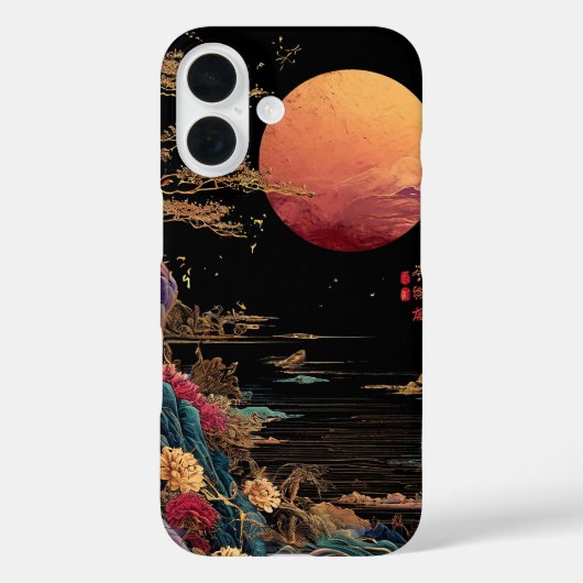 Esthetische Rode Maan Romantisch Kosmisch Natuur D Case-Mate iPhone Case (Achterkant)