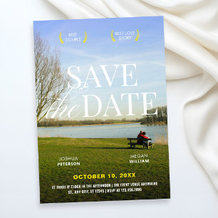 Esthetische romantische film poster foto save the date