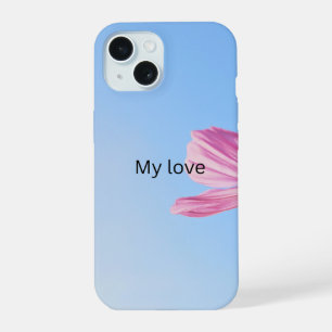 Esthetische roze bloem Hoesje iPhone 15 Case