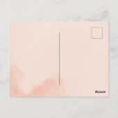 Esthetische roze bloemenboeket meisje briefkaart (Achterkant)