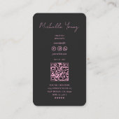 Esthetische Roze Digitale Contentmaker Visitekaartje (Achterkant)