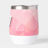 Esthetische Roze Geometrische Polygoon Moderne Mon (Links)