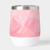 Esthetische Roze Geometrische Polygoon Moderne Mon (Achterkant)