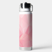 Esthetische Roze Geometrische Polygoon Moderne Mon Waterfles (Achterkant)