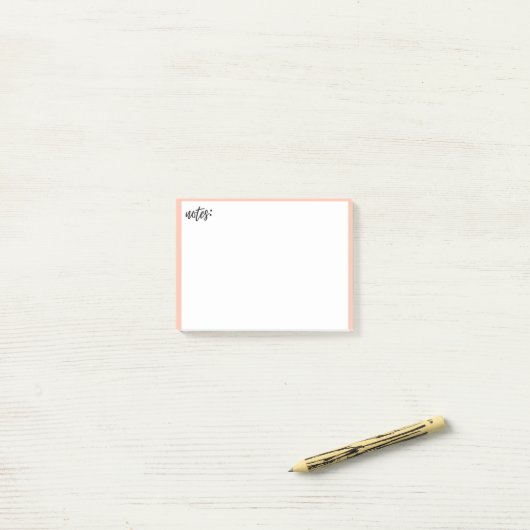 Esthetische Roze Grens Post-it voor School, Kantoo Post-it® Notes (Op bureau)