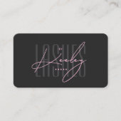 Esthetische Roze Lashes Technicus Make-up Stylist Visitekaartje (Voorkant)