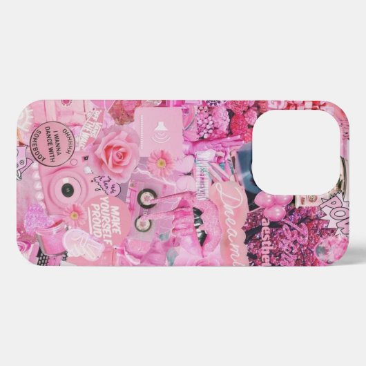Esthetische roze meisjeshoes iPhone hoesje (Achterkant horizontaal)